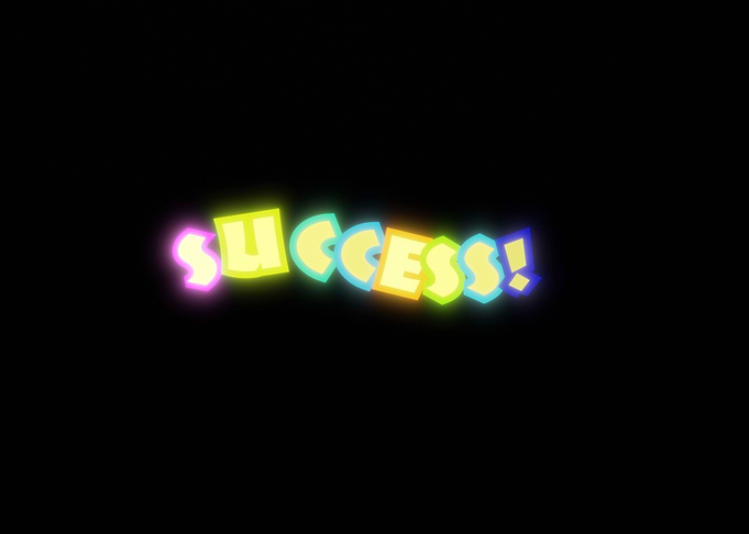 Cartoon happy success