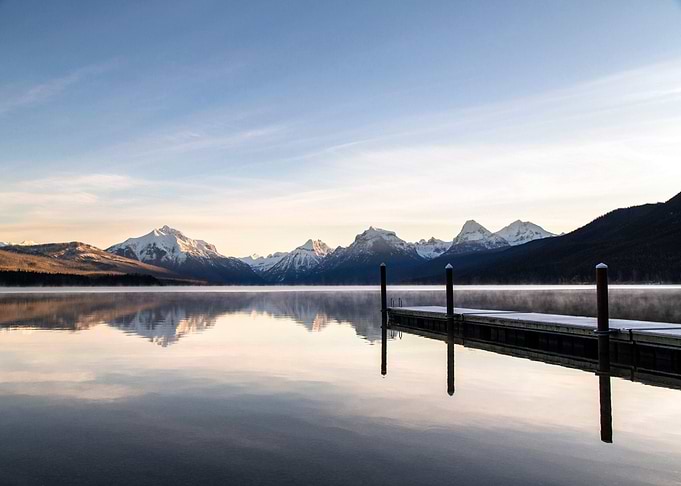 Mountains at Lake Nature