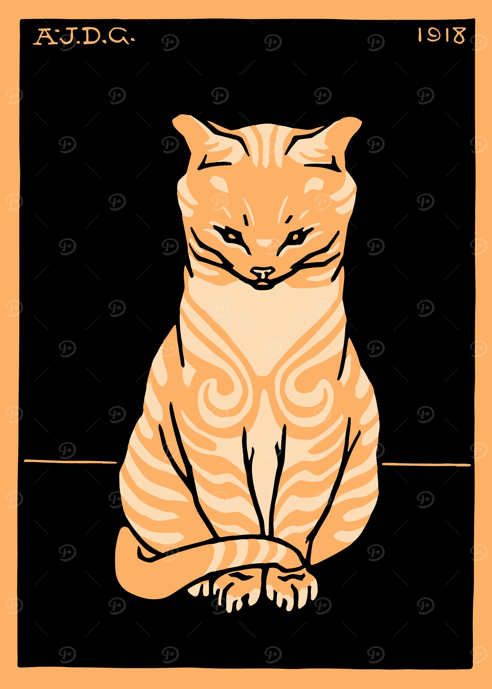 Sitting Cat Julie de Graag