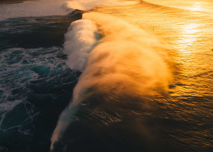 sunset sea