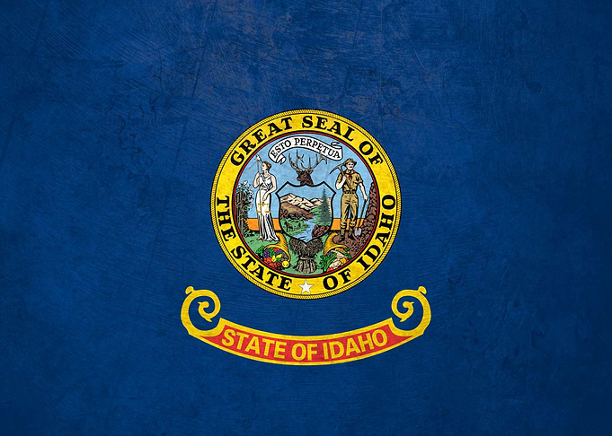 Flag of Idaho on Wall