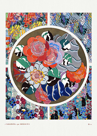 Art Deco Flower Pattern