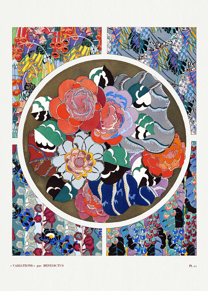 Art Deco Flower Pattern