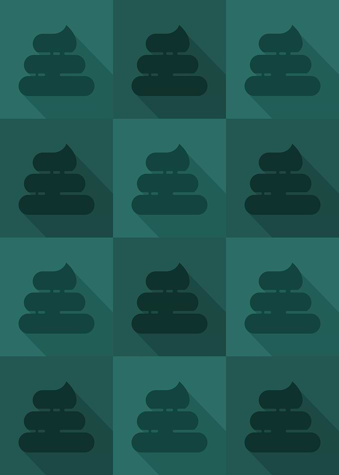 Poop Icons Art Teal 6