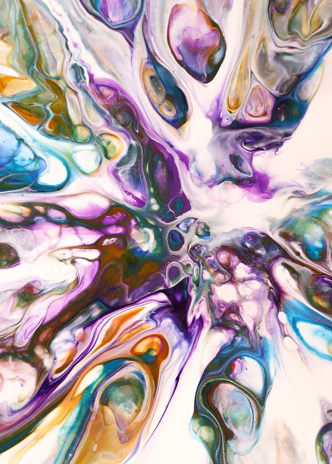 Abstract acrylic painting