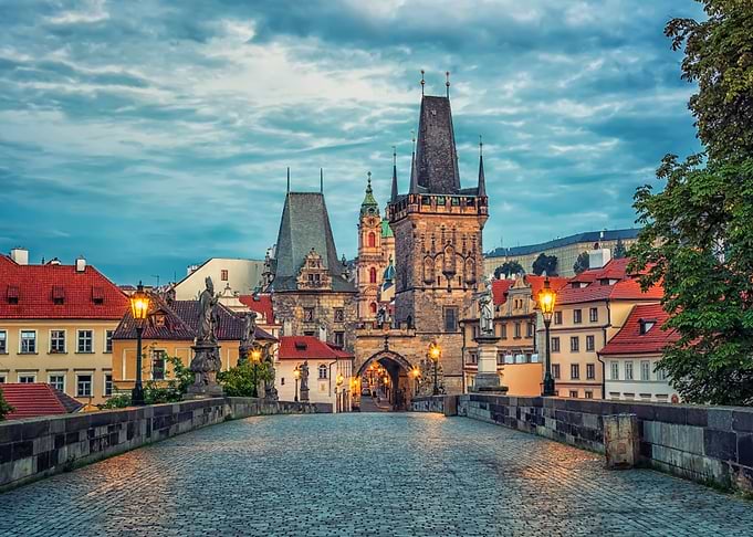 Prague At Dusk