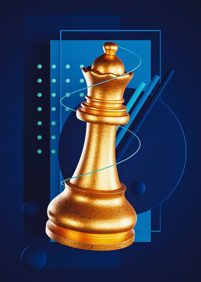 Golden Chess Queen