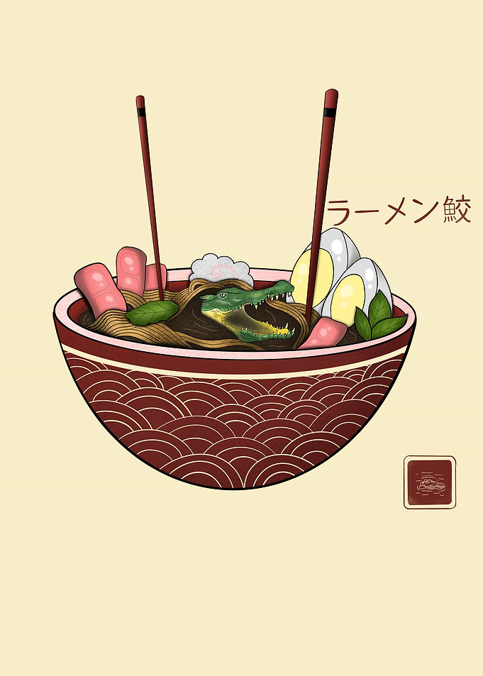 crocodile ramen