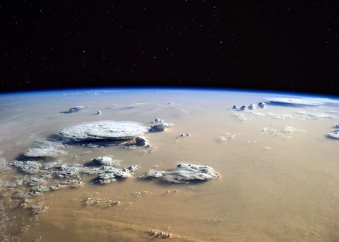 Dust storm in the Sahara