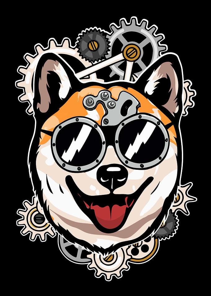 Shiba Inu Dog Steampunk