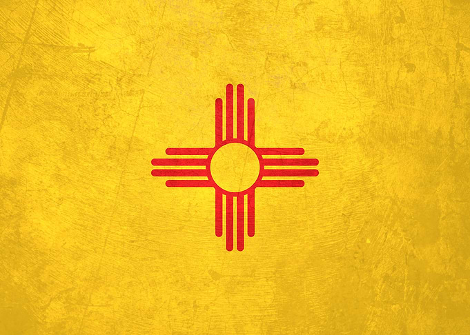 Flag of New Mexico on Wall