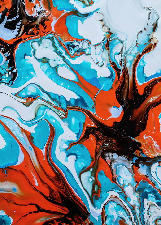 Abstract acrylic painting