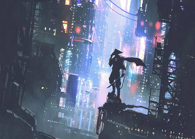 Futuristic samurai