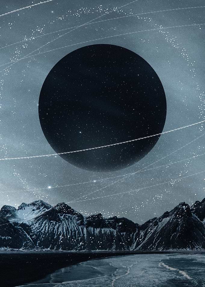 starry sky mountain