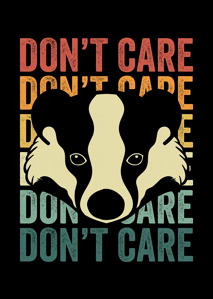 Dont care badger retro