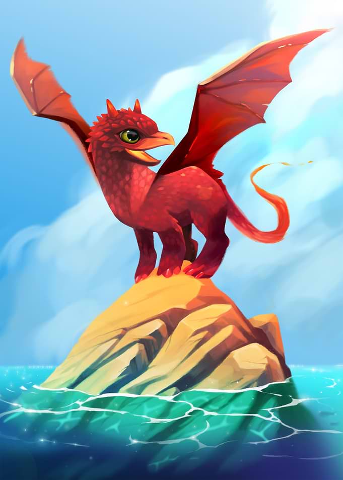 Almandin the red dragon