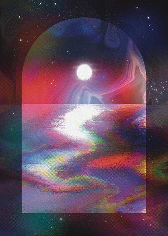 Retro cosmic archway