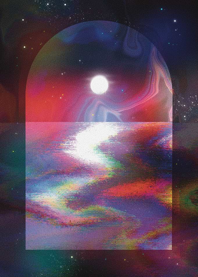 Retro cosmic archway