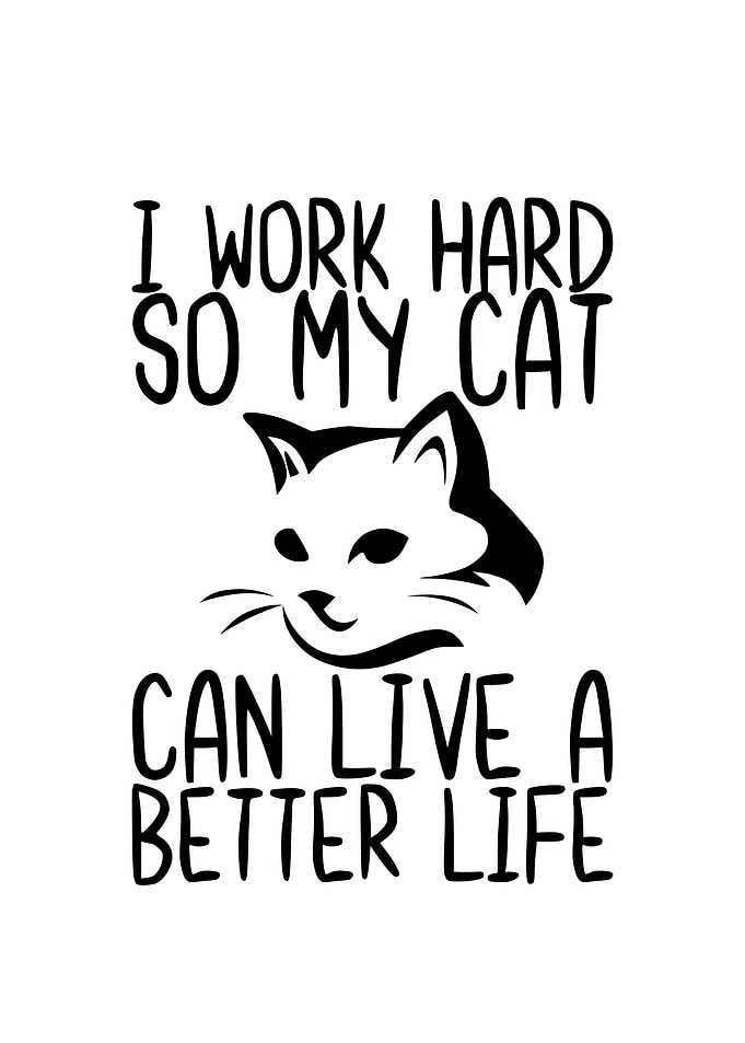 I Work Hard So My Cat Can