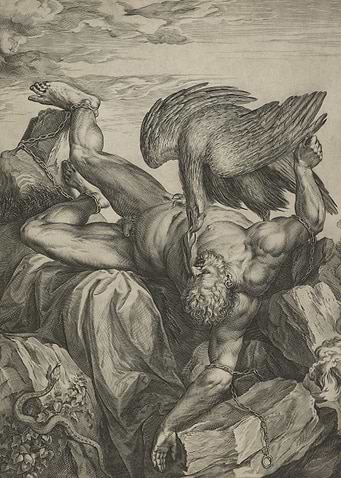 Prometheus Chained On Rock
