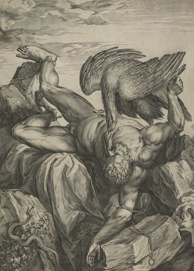 Prometheus Chained On Rock