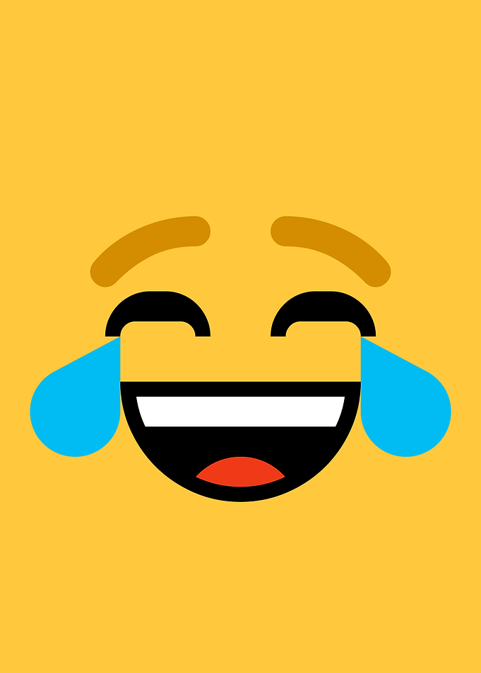 Laughing tears face