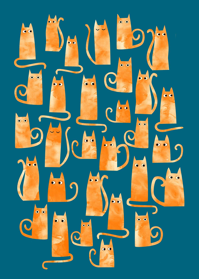 Ginger Cats Teal