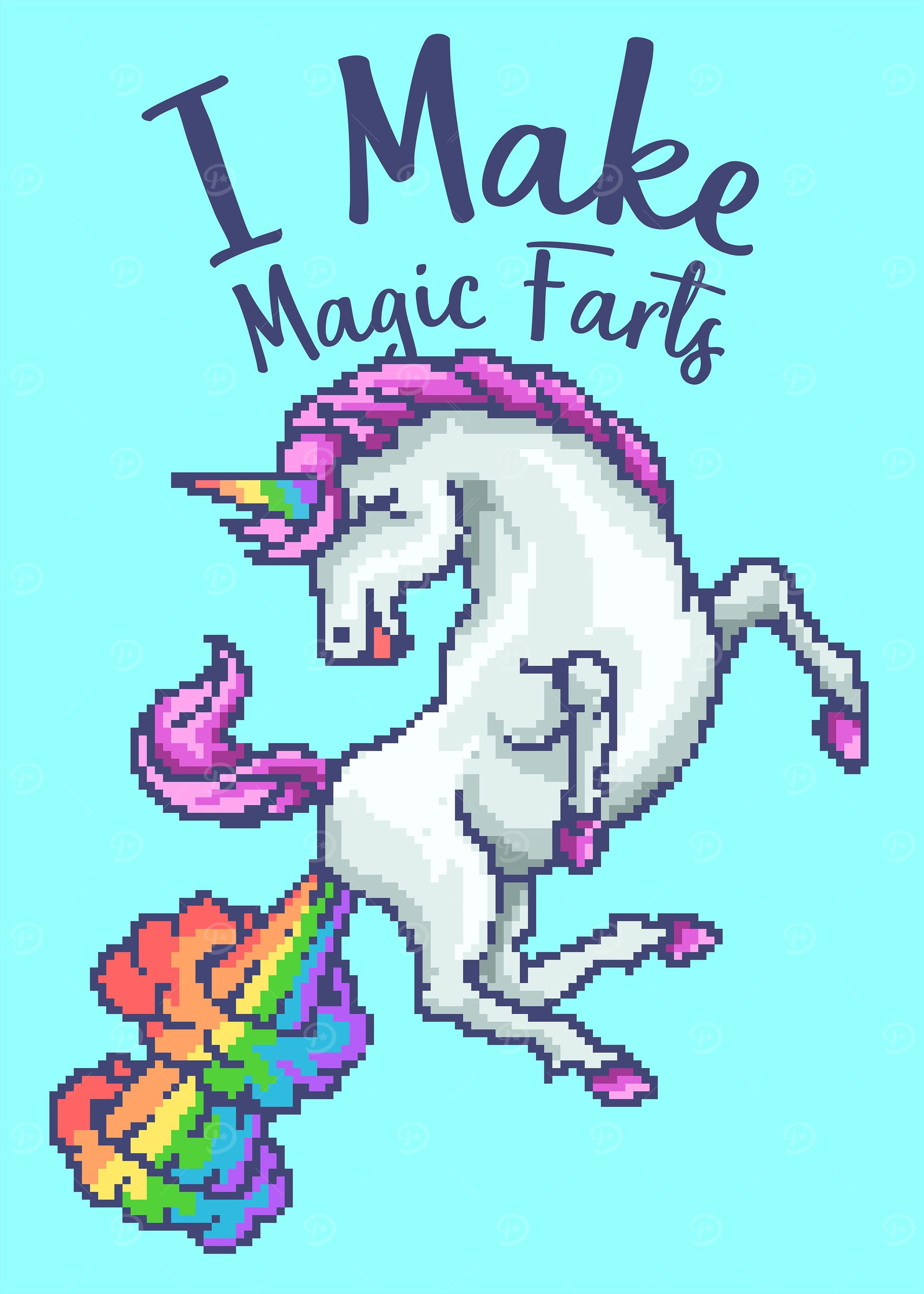 Unicorn rainbow pixel art