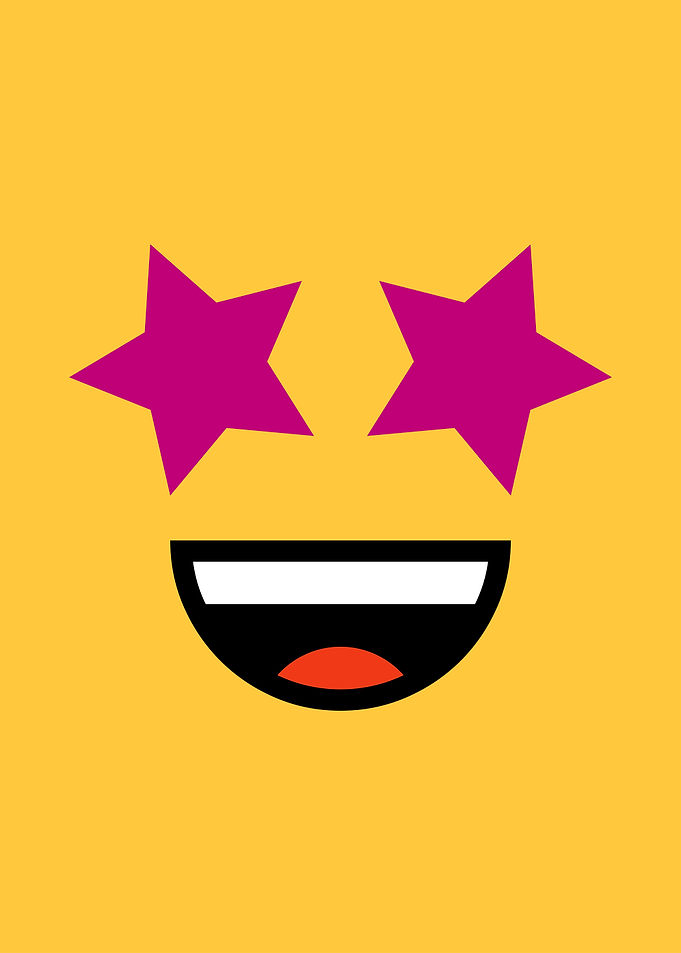 Smiling face star eyes