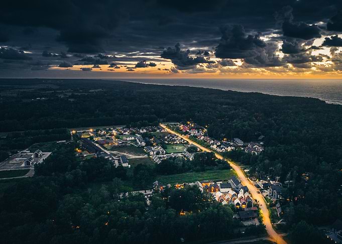 Road and lights