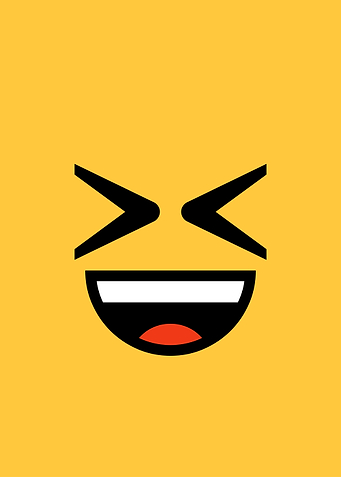 Smiling face closed eyes