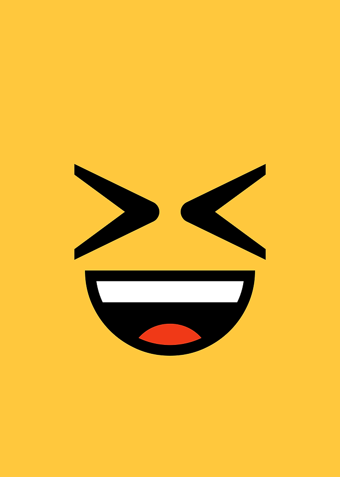 Smiling face closed eyes