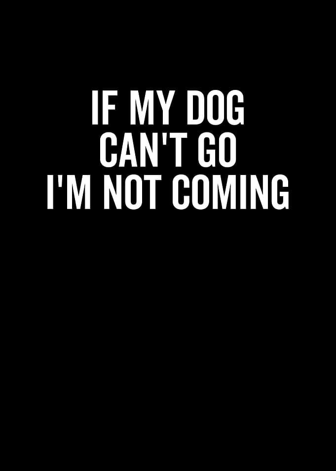 If My Dog Cant Go Im Not