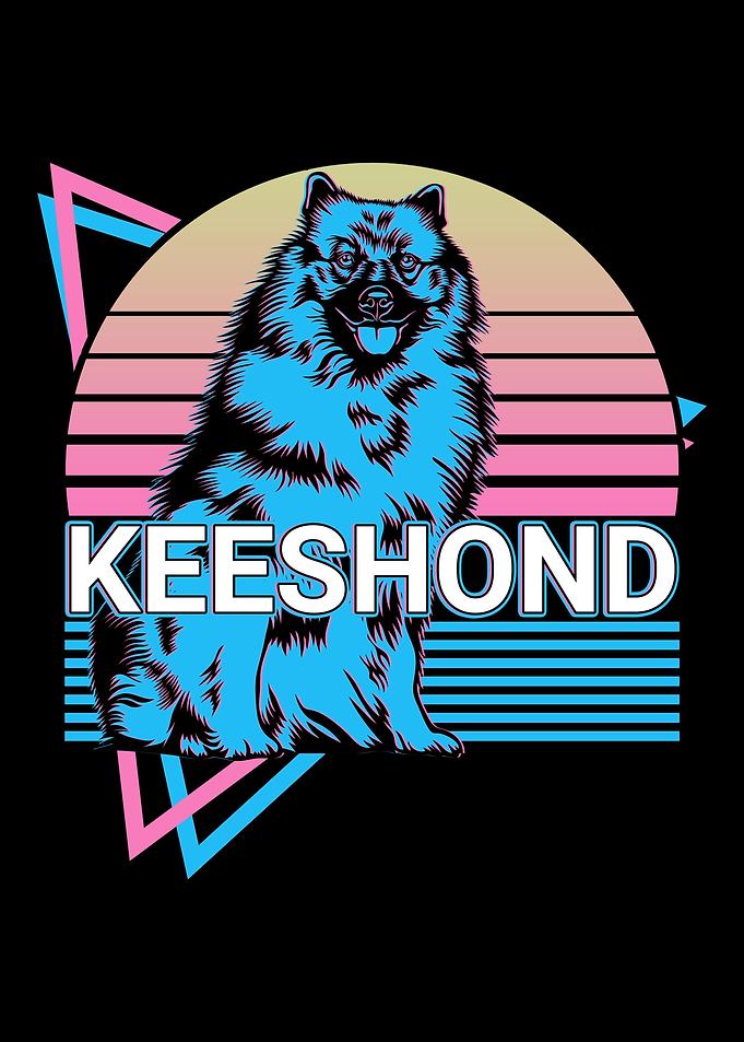 Keeshond Retro