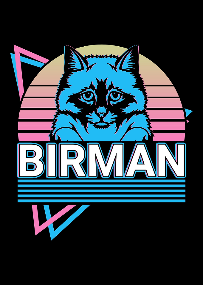 Birman Cat Retro