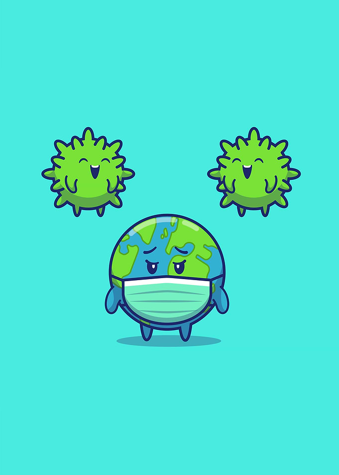 Cute World Wearing Mask