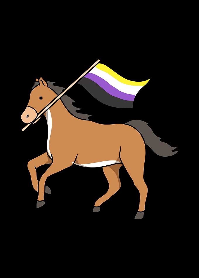 Horse Nonbinary Pride