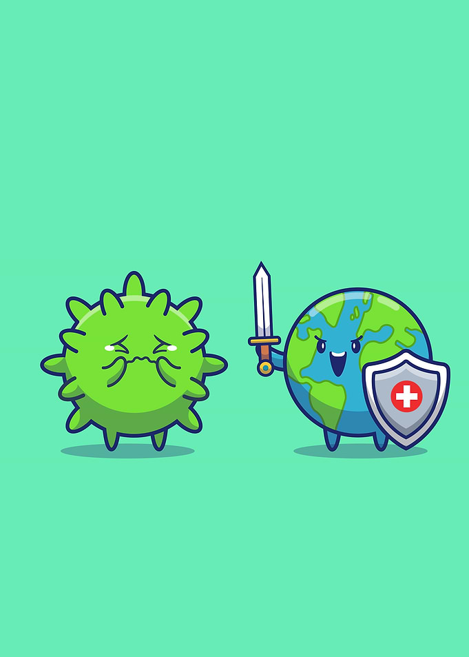 Cute World Fighting Corona