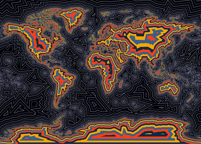 World map art