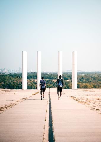 Walk to the columns