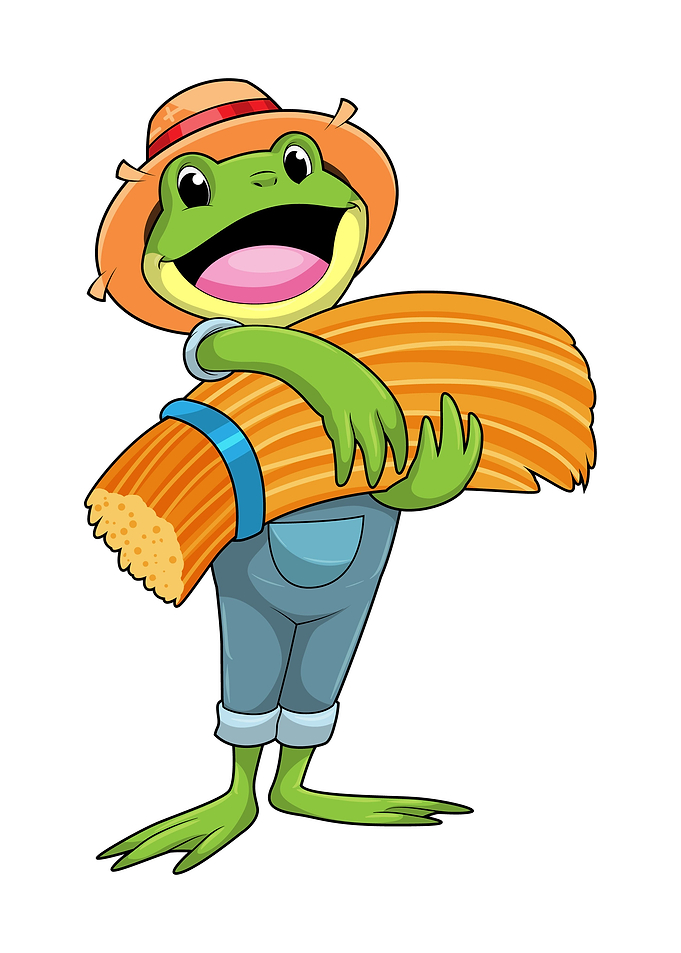 Frog Farmer Straw