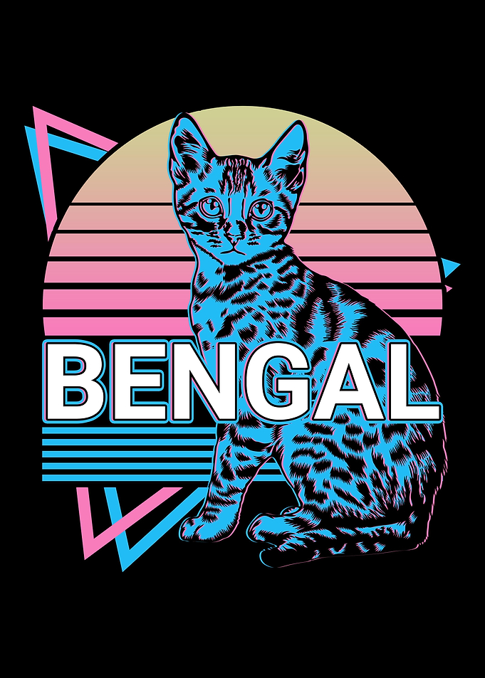 Bengal Cat Retro