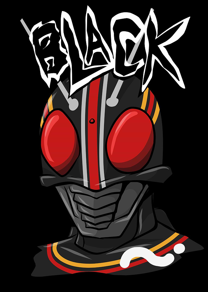 masked rider black
