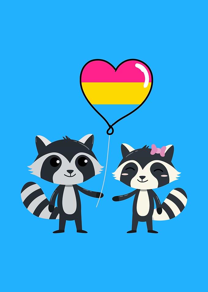 Raccoon Couple Pan Pride