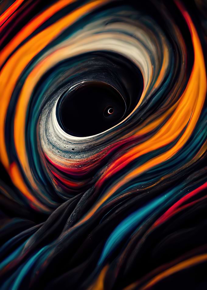 Red Blue Orange Black Hole