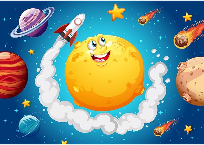 Moon With Happy Face