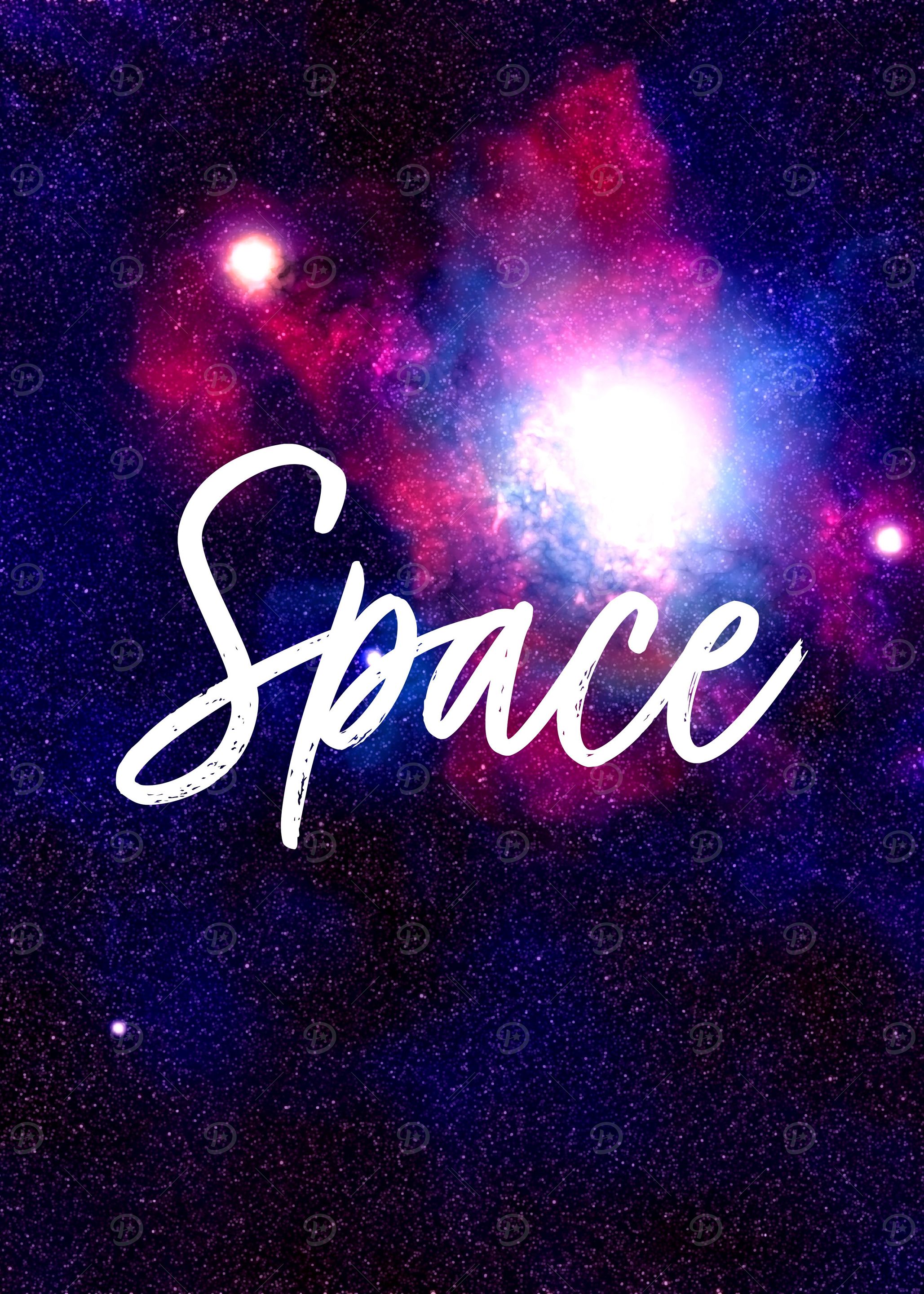 Space Red Blue Galaxy
