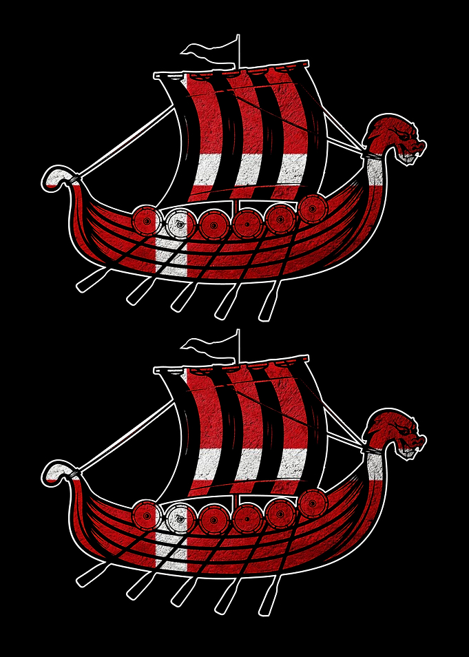 Danish Flag Viking Ship