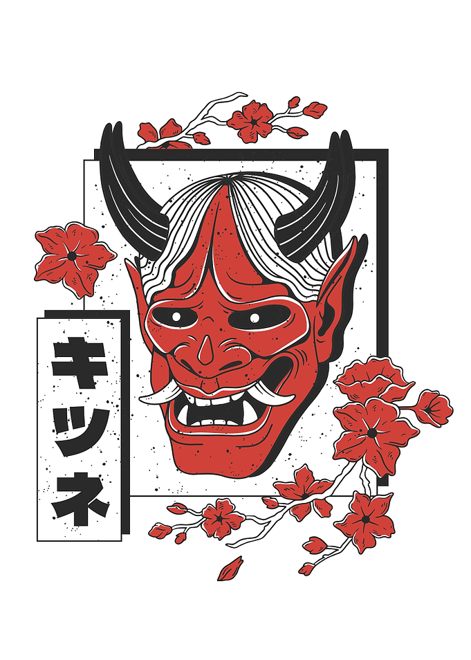 Japanese demon tattoo