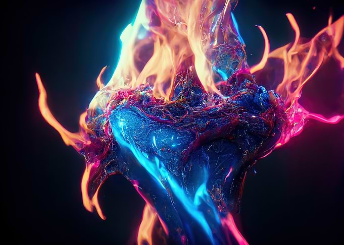 Heart on fire